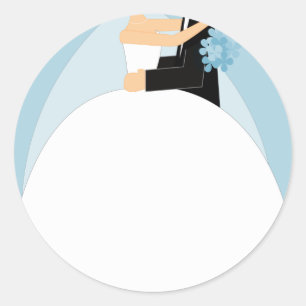 Braut und Boden Runder Aufkleber