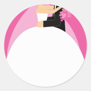 Braut und Boden Runder Aufkleber