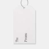 Braut und Bräuche aus Schwarz und Weiß Geschenkanhänger (Rückseite)