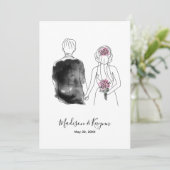 Braut und Bräuche | Brautparty-Karte Einladung (Stehend Vorderseite)