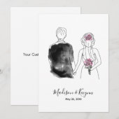 Braut und Bräuche | Brautparty-Karte Einladung (Vorne/Hinten)