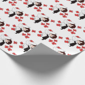 Braut und Bräuche mit Blume Geschenkpapier (Ecke)