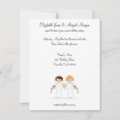 Braut-und Braut-Hochzeits-Einladungen Einladung (Rückseite)