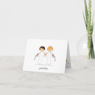 Braut und Braut Hochzeitskarten Dankeskarte