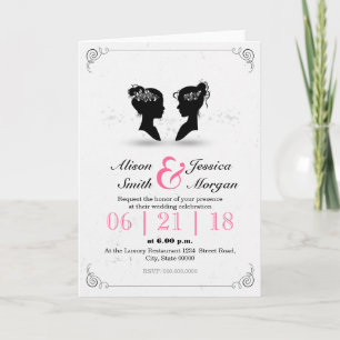 Braut und Braut - Lesbische Hochzeit Einladung