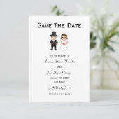 Braut und Bräutigam - 3x5 Save the Date (Stehend Vorderseite)