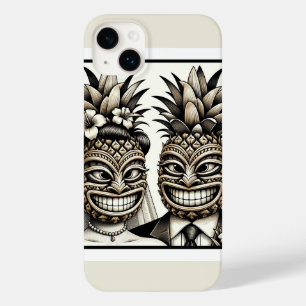 Braut und Bräutigam Aloha Ananas Tiki Kopf Hochzei Case-Mate iPhone 14 Plus Hülle