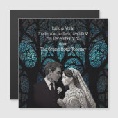 Braut und Bräutigam am Baum des Lebens Magneteinladung (Vorne/Hinten)