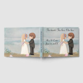 Braut und Bräutigam an einem Strand Gästebuch (Voll)