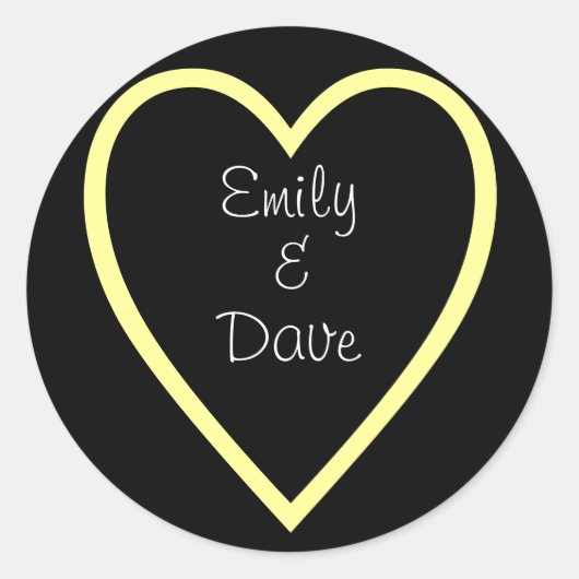 Braut und Bräutigam (anpassbar) Runder Aufkleber (Vorderseite)