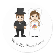 Braut und Bräutigam - Aufkleber