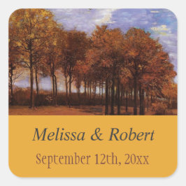 Braut- und Bräutigam-Aufkleber für die Hochzeit im Quadratischer Aufkleber