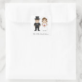 Braut und Bräutigam - Aufkleber mit Platz (Tasche)