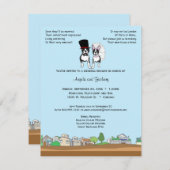 Braut-und Bräutigam-Boston-Terrier-Polterabend Einladung (Vorne/Hinten)