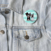 Braut und Bräutigam Bostons Terrier Button (Beispiel)