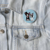 Braut und Bräutigam Bostons Terrier Button (Beispiel)