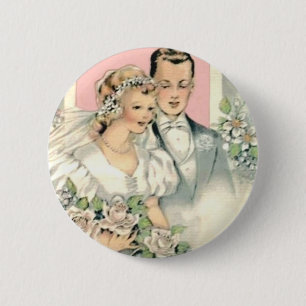 Braut und Bräutigam Button