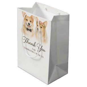 Braut Und Bräutigam Corgi Hochzeitsgunst Danke Mittlere Geschenktüte