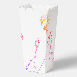 Braut und Bräutigam Doodle Popcorn Geschenktüte Geschenkschachtel