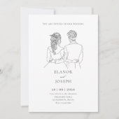 Braut und Bräutigam Einladung (Vorderseite)