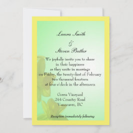 Braut- und Bräutigam-Einladung, Tulpe-Blume Einladung