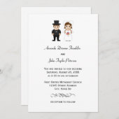 Braut und Bräutigam - Einladung zur Hochzeit (Vorne/Hinten)