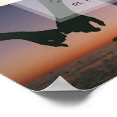 Braut und Bräutigam-FotoCollage zum Hochzeitstag Poster (Ecke)