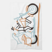 Braut und Bräutigam Geschirrtuch (Vertikal)