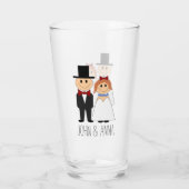 Braut und Bräutigam Glas (Rückseite)