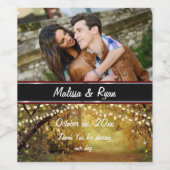 Braut und Bräutigam, Herbsthochzeit, Gewohnheit, Weinetikett (Einzelnes Label)