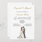 Braut- und Bräutigam-Hochzeit Einladung (Vorne/Hinten)