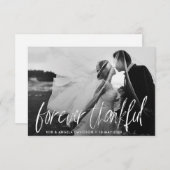 Braut- und Bräutigam-Hochzeit-Foto Dankeskarte (Vorne/Hinten)