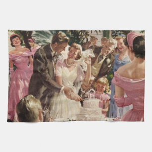 Braut und Bräutigam Hochzeit frisch Vermählte schn Küchentuch