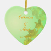 Braut und Bräutigam, Hochzeit, Tulpengelb, Blume Keramikornament (Vorne)