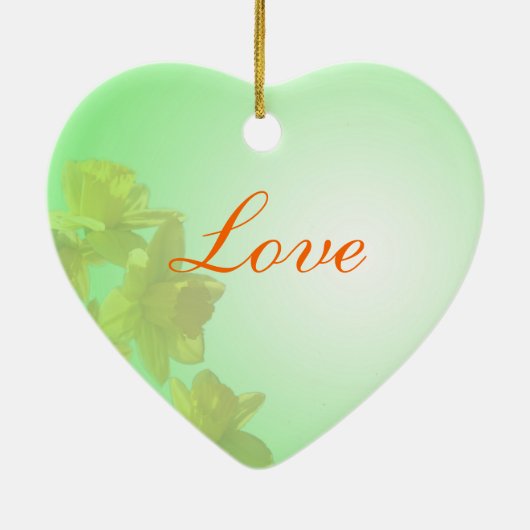 Braut und Bräutigam, Hochzeit, Tulpengelb, Blume Keramikornament (Hinten)