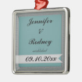 Braut-und Bräutigam-Hochzeits-Verzierung Silbernes Ornament (Links)