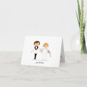 Braut-und Bräutigam-Hochzeitskarten Dankeskarte