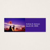 Braut und Bräutigam in Sunset Registry Cards (Vorderseite)