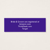 Braut und Bräutigam in Sunset Registry Cards (Rückseite)