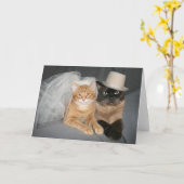 Braut und Bräutigam Karte (Gelbe Blume)