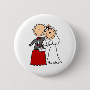 Braut-und Bräutigam-Knopf Button