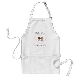 Braut und Bräutigam-Kochen herauf Liebe 1 Schürze
