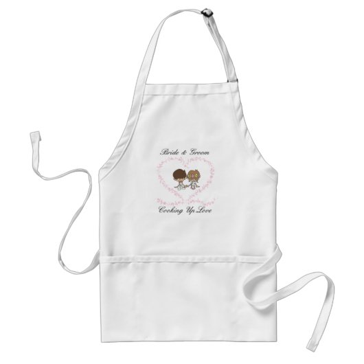 Braut und Bräutigam-Kochen herauf Liebe 1 Schürze (Vorne)