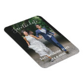 Braut und Bräutigam laufen, Save the Date, Brauch Magnet (Rechte Seite)