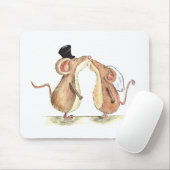 Braut und Bräutigam - Mäuse küssend - Geschenk für Mousepad (Mit Mouse)