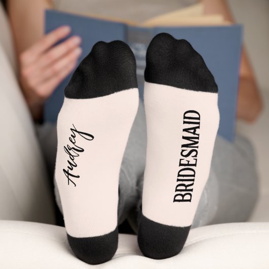 Braut und Bräutigam mit Hochzeitdatmosocken Socken (Unterseite)