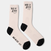 Braut und Bräutigam mit Hochzeitdatum Trauzeugin Socken (Rechts)