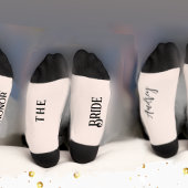 Braut und Bräutigam mit Hochzeitdatumsbrücke Socken