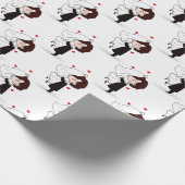 Braut und Bräutigam mit rotem Herzen Geschenkpapier (Ecke)