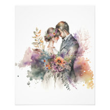 Braut und Bräutigam mit zartem Foto Erweiterung